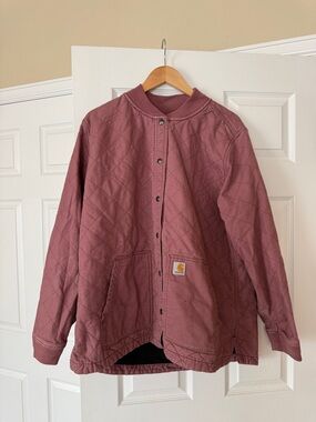 Carhartt Quilted Snap-Front Jacket in Rosewood